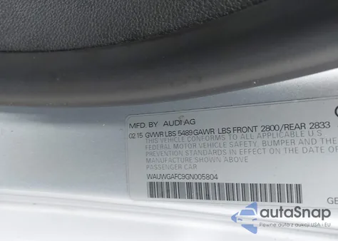 2016 Audi A7 3.0T Premium Plus из США, поврежденный, VIN WAUWGAFC9GN005804